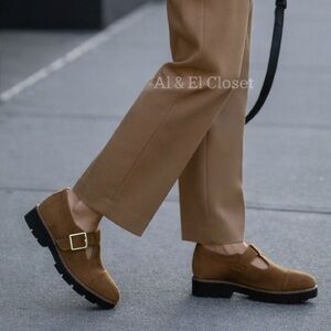 Vionic Carmen Tan Suede Mary Jane Loafers Women’s 10 Wide New In Box